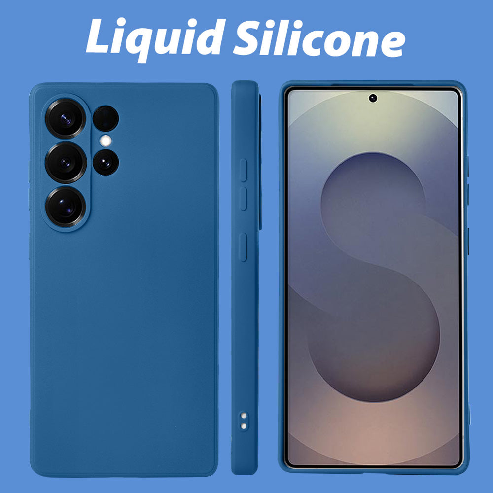 Liquid Silicone Gel Case Cover for Samsung Galaxy S25 S24 S23 S22 S21 S20 FE Plus Ultra